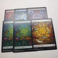MTG - Lot Of 6 Dominaria United Full Art Land Borderless Magic Mint DMU - Image 1