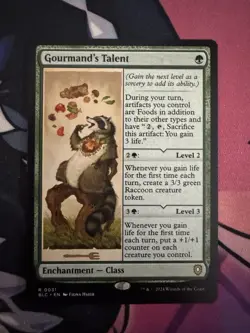 Gourmand's Talent 0031 Non Foil Rare Bloomburrow Commander MTG NM - Image 1