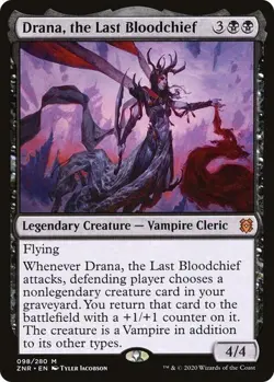 MTG ~ Drana, the Last Bloodchief ~ Zendikar Rising ~ Near Mint - Image 1