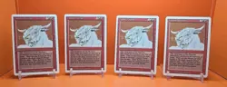 🔴🔴🔴 (4) 1994 MAGIC The Gathering HURLOON MINOTAUR REVISED 3RD EDITION PLAYED2 - Image 1