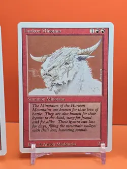 🔴🔴🔴 (4) 1994 MAGIC The Gathering HURLOON MINOTAUR REVISED 3RD EDITION PLAYED2 - Image 3