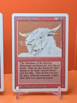 🔴🔴🔴 (4) 1994 MAGIC The Gathering HURLOON MINOTAUR REVISED 3RD EDITION PLAYED2 - Image 5