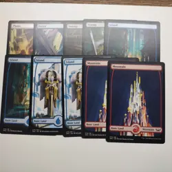 MTG - Lot Of 10 Streets Of New Capenna Full Art Land Borderless Magic Lot A - Image 1