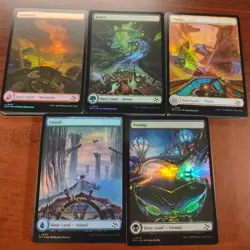 100 FOIL AETHERDRIFT FULL ART Basic Land 20 Each Type - Image 2