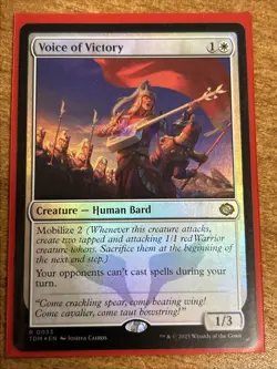 Voice of Victory Tarkir: Dragonstorm Foil NM-M Unplayed MTG 0033 Hoxs - Image 1