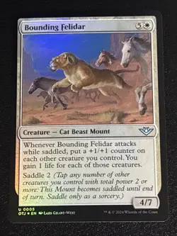 MTG Outlaws of Thunder Junction Bounding Felidar Foil 0005 NM - Image 1