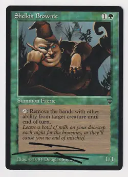 Signed Shelkin Brownie MP Legends English Artist Douglas Shuler 1994 MTG Magic! - Image 1