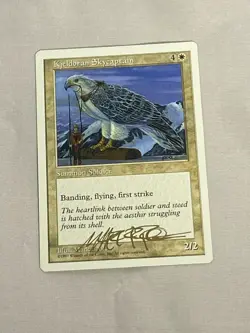 MTG Kjeldoran Skycaptain Artist Proof Sketch Dragon and Signature Signed Poole - Image 1