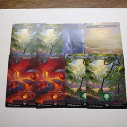 MTG - Lot Of 8 Unfinity Full Art Land Cards Borderless Mint Magic UNF - Image 1