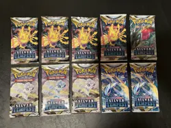 Pokemon TCG Silver Tempest Booster Packs Lot Of 10 Sealed - Image 1