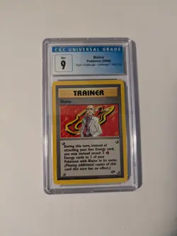 CGC 9 MINT BLAINE Gym Challenge Unlimited #100 Pokemon 2000 - Image 1