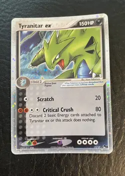 2004 Pokemon TCG Tyranitar EX 17/17 Holo Pop Series - Image 1