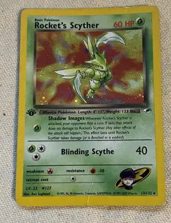 2000 Rocket's Scyther Gym Heroes Pokemon TCG Unlimited Holo 13/132 - Image 1