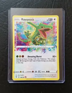 Pokemon Rayquaza 138/185 Amazing Rare Sword and Shield Vivid Voltage Pack Fresh - Image 1