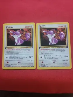 Pokemon: Rattata 1st Edition #66/82 Team Rocket 2000 Vintage WOTC - LP - I122 - Image 1