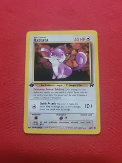 Pokemon: Rattata 1st Edition #66/82 Team Rocket 2000 Vintage WOTC - LP - I122 - Image 3