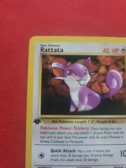 Pokemon: Rattata 1st Edition #66/82 Team Rocket 2000 Vintage WOTC - LP - I122 - Image 4