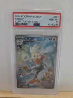 Pokemon TCG Raboot Stellar Crown 147/142 PSA 10 Gem Mint - Image 1