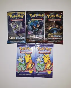 (Lot of 5) Pokemon TCG: Sun And Moon And McDonalds 2021 Pack LOT OF 5 Sealed New - Image 1