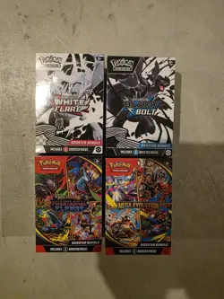 Pokemon TCG Booster Bundles Assortment: BLK, WHT, MEG, Phantasmal Flames - Image 1