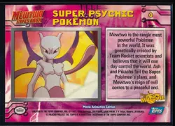 1999 Topps Pokemon Mewtwo Strikes Back #1 Super Psychic Pokemon Promo Holo Foil - Image 2