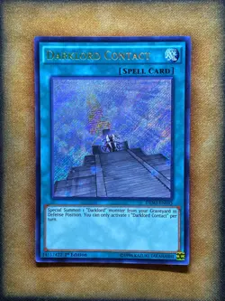Yugioh Darklord Contact DESO-EN035 Secret Rare 1st Ed NM - Image 1