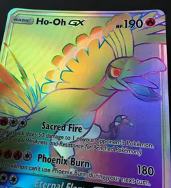 Ho-oh GX JUMBO SM80 PROMO Oversized Pokemon Card Shiny ULTRA RARE HOLO Exc - Image 3