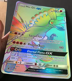 Ho-oh GX JUMBO SM80 PROMO Oversized Pokemon Card Shiny ULTRA RARE HOLO Exc - Image 4