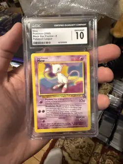 CGC 10 Mew 2000 Black Star Promos 8 Pokemon League Pokemon Card NON HOLO - Image 1