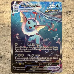 Jumbo Vaporeon VMAX SWSH182 NM 2021 Oversized Pokemon Card Premium Collection - Image 1