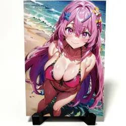 Oshi no Ko Minami Kotobuki Sexy Bikini Anime Waifu Girl Goddess Glitter Art Card - Image 1