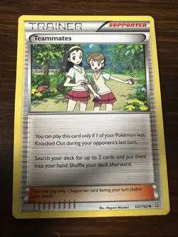 Teammates 141/160 Primal Clash Trainer Supporter Card Pokemon TCG LP - Image 1