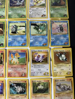 Pokemon TCG WOTC 1999 Gym Heroes Blaine Misty Brock Giovanni Sabrina 36 Card Lot - Image 4