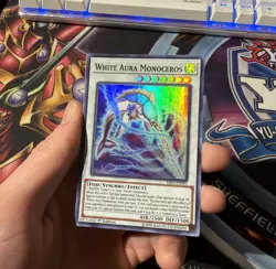 RIRA-EN095 WHITE AURA MONOCEROS SUPER RARE 1ST EDITION YuGiOh CARD NM - Image 1