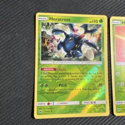 Heracross 18/214 11/147 Reverse Holo Pokemon Card Lost Thunder Burning Shadows 2 - Image 2