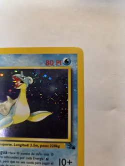 Pokemon Card - Lapras Fossil Spanish 10/62 Holo Rare SWIRL - Image 4