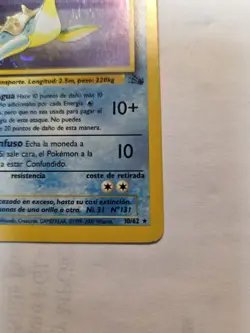 Pokemon Card - Lapras Fossil Spanish 10/62 Holo Rare SWIRL - Image 5