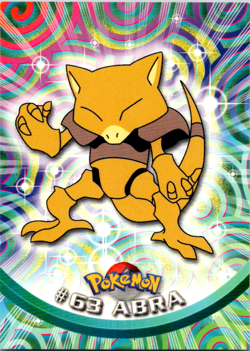 Pokemon TOPPS TV Animation Edition Abra #63 Pokemon Card - Image 1