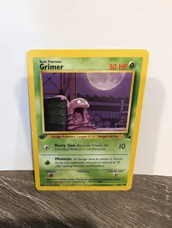 Grimer 1st Edition 48/62 Fossil WOTC Pokemon Card Near Mint NM First - Image 1