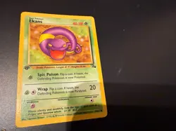 Pokemon TCG Ekans Fossil 1st Edition Common Card 46/62 NM Condition Vintage - Image 1