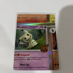 Pokemon Card - Mimikyu Error Miscut NFC Trick or Trade 062/193 Holo Rare - Image 1