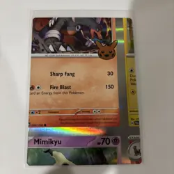 Pokemon Card - Mimikyu Error Miscut NFC Trick or Trade 062/193 Holo Rare - Image 1