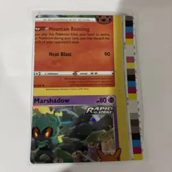 Pokemon Card - Marshadow Error Miscut NFC Trick or Trade 062/193 Holo Rare - Image 1