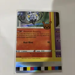 Pokemon Card - Chandelure Error Miscut NFC Trick or Trade 062/193 Holo Rare - Image 1