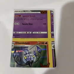 Pokemon Card - Chandelure Error Miscut NFC Trick or Trade 062/193 Holo Rare - Image 1