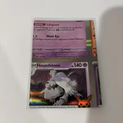 Pokemon Card - Houndstone Error Miscut NFC Trick or Trade 062/193 Holo Rare - Image 1