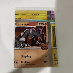 Pokemon Card - Houndoom Error Miscut NFC Trick or Trade 062/193 Holo Rare - Image 1