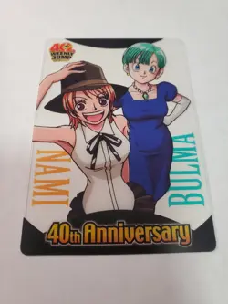 Dragon Ball x One Piece Jump Magazine 40th Anniversary Card Bulma & Nami - Image 1