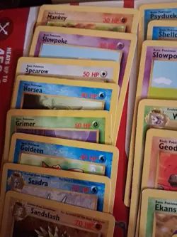 Lot Of 20 1999 Pokemon Cards Ekans Sandslash Persian Slowpoke Seadra Mankey - Image 5