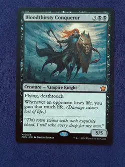 MTG Magic the Gathering Bloodthirsty Conqueror FDN NM - Image 1